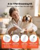 Dog Clippers for Grooming, 4 in 1 Dog Grooming Kit, Low Noise, Rechargeable Pet Shaver with 6 Combs & 4 Detachable Blades