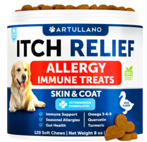 Dog Allergy Relief Chews Itching Skin Relief For Dogs Fish Oil 3 Seasonal Allergies Pills Skin & Coat Anti ItchHot Spots Treatment Canine Immune (Option: Artullano)