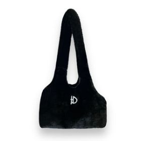 Divine Luxury Dog Carrier with Plush Faux Fur (Color: Caviar)