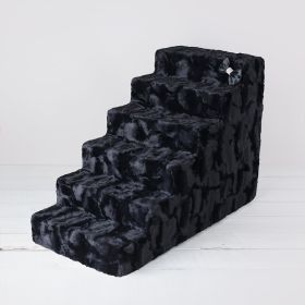 Luxury Pet Stairs (Color: Black Diamond, size: 6 - Step)