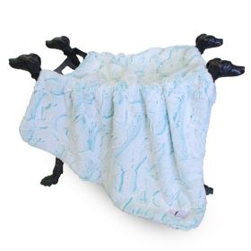 Whisper Dog Blanket (Color: Aqua, size: SM)