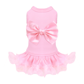 Ballerina Dog Dress Collection (Color: Pink, size: XS)