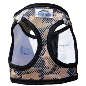 American River Choke Free Dog Harness Camouflage Collection (Color: Brown Camo, size: small)
