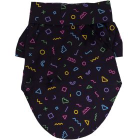 Hawaiian Camp Shirt (Color: Geometric Retro, size: small)